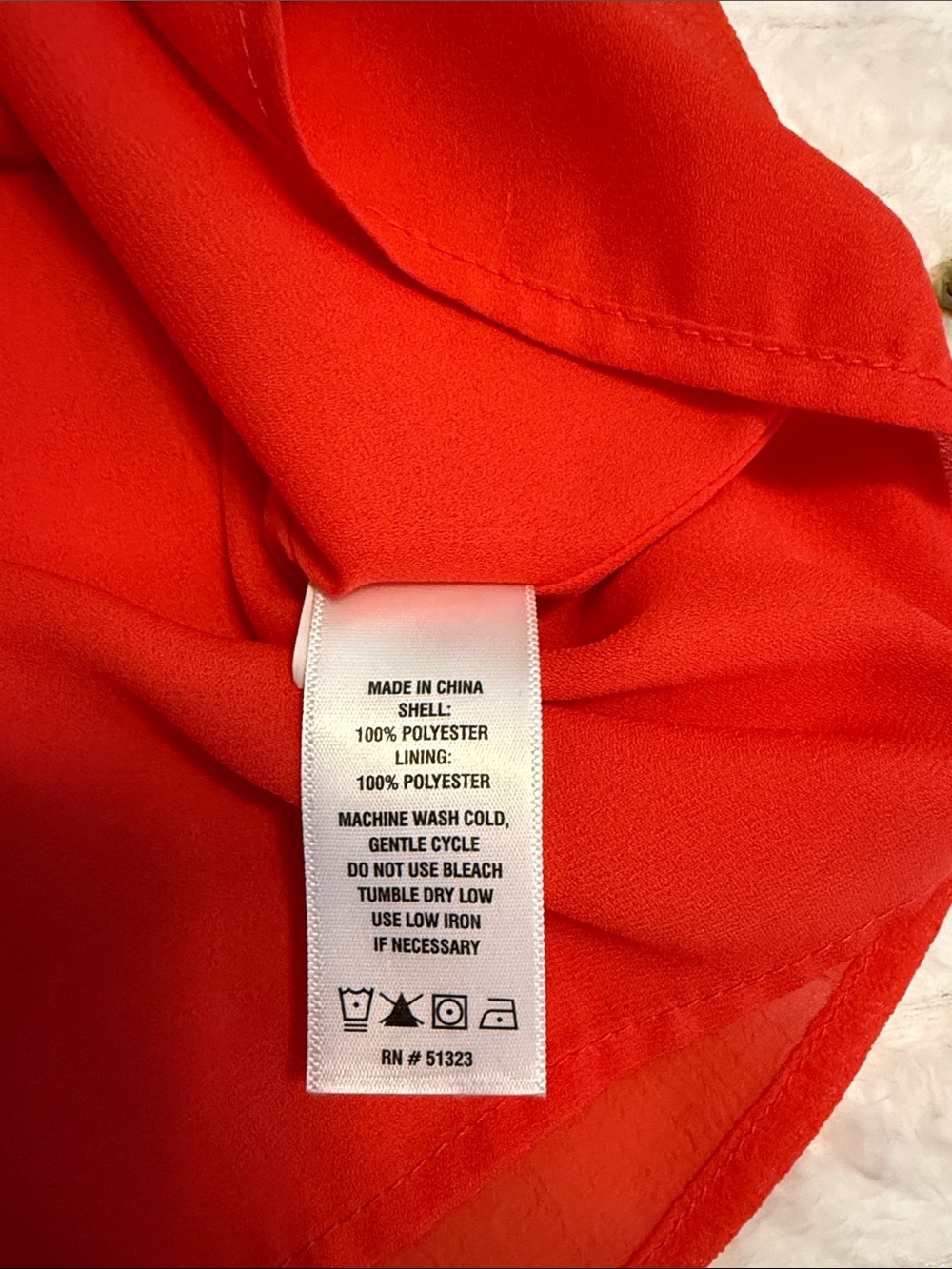 CeCe Bright Red Ruffle V-Neck Blouse - Picture 10 of 10
